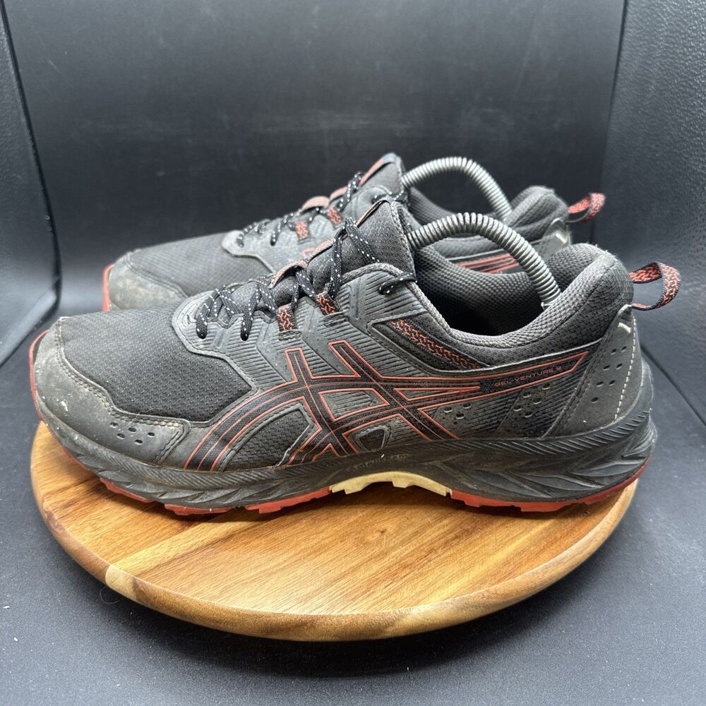 ASICS Gel Venture 9 Mens Size 11 Extra Wide Running Shoes Gray Red Sneakers